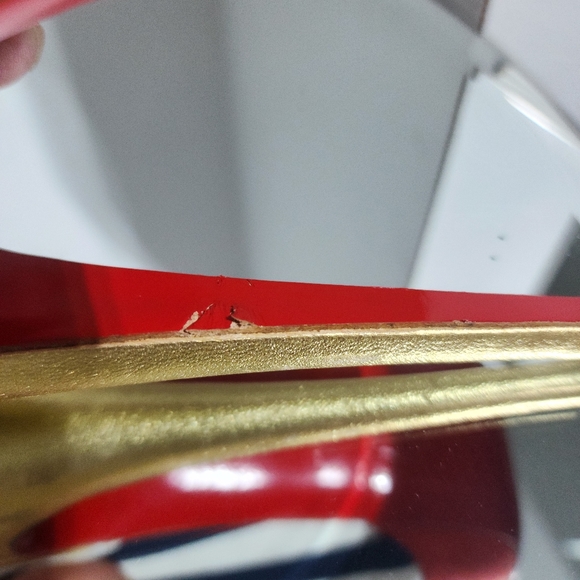 Christian Louboutin Lady Peep Sling 150 Toile Rayee Stripe Pumps Heels Size 35 - Picture 9 of 12